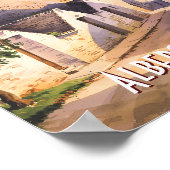 アルベロベッロのトラッリの家 イタリア 水彩画 ポスター (角)