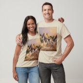 アルベロベッロのトラッリの家 水彩画 旅行 Tシャツ (ユニセックス)