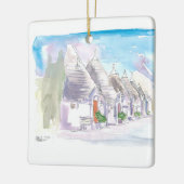 アルベロベロバーリ建物イタリアのトゥルーリ セラミックオーナメント (左)