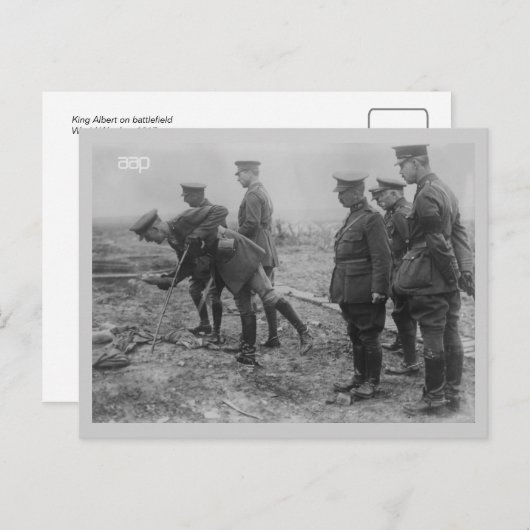 アルベール王が戦場で第二次世界大戦1 ポストカード (正面/裏面)