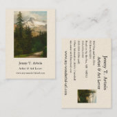 アルベール絵画・ビエルシュタットの雪高い国 名刺 (正面/裏面)