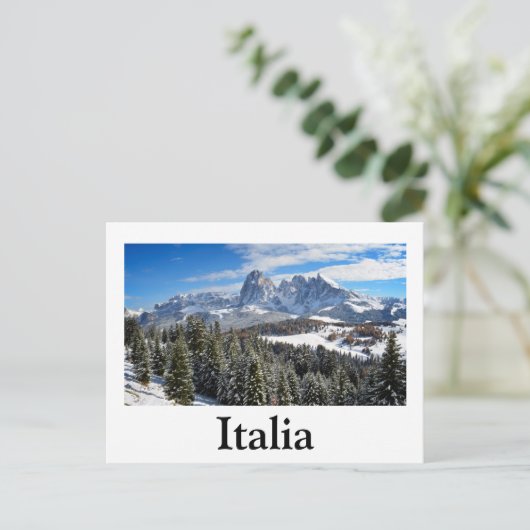 アルペディシウシ,イタリア冬の文字はがき ポストカード (スタンド正面)