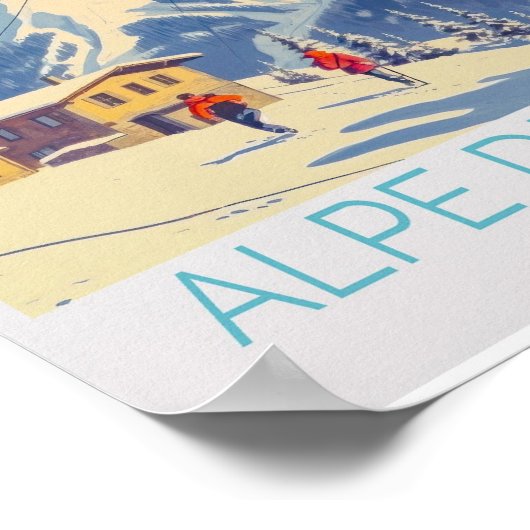 アルペディシウシItaly旅行ポスター – 風光明媚なイタリアW ポスター (角)