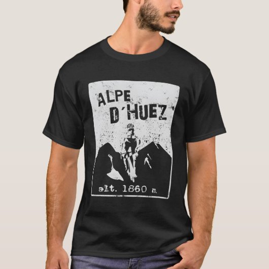 アルペドゥエスサイクリング自転車 Tシャツ (正面)