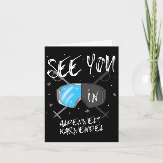 アルペンウェルカルウィンドルハイキングバケーションスキーでお会い カード (正面)