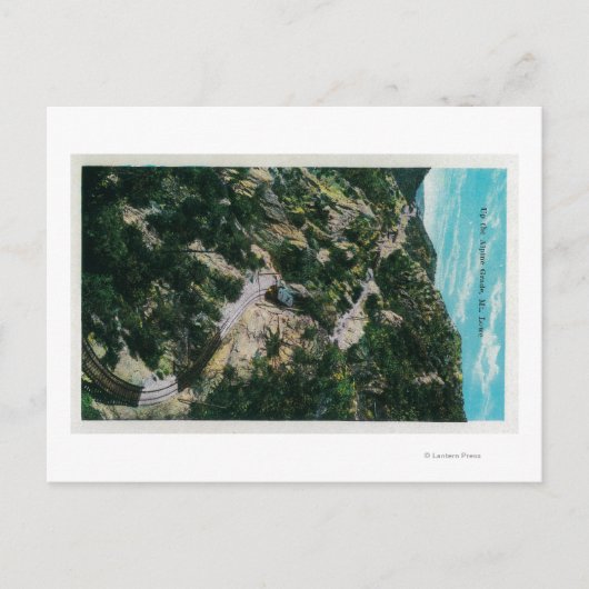 アルペングレードのローエマウン山カリフォルニア州ローエ ポストカード (正面)