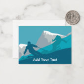 アルペンスキーヤー フリースタイルスキー ノートカード (正面/裏面インサイチュ)