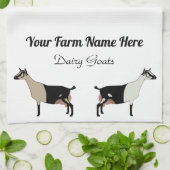 アルペンパーソナライズされた酪農山羊 キッチンタオル (折り畳み)