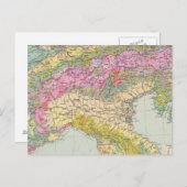 アルペンランダー – アルプスの地図 ポストカード (正面/裏面)