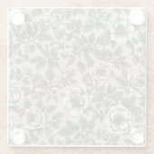 アルペンローズフローラヴィンテージパターン ガラスコースター (裏面)