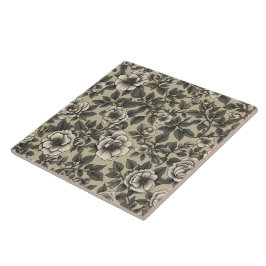 アルペンローズフローラヴィンテージパターン タイル