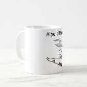 アルペ・ド・フエスinフランスサイクリング男性へと女性 コーヒーマグカップ (正面左)