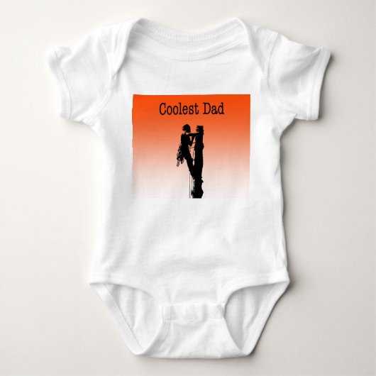 アルボリストツリーサートリストチャンソーベビー ベビーボディスーツ (正面)