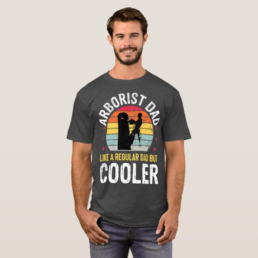 アルボリストパパツリークライマーおもしろいアーボリスト父 Tシャツ (正面フル)