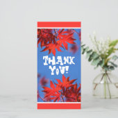 アルボリスト炎秋色:赤いカエデ葉の サンキューカード (スタンド正面)