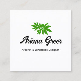 アルボリスト緑の植物葉の スクエア名刺