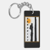 アルボリスト：ライジングサンシルエットツリークライマー キーホルダー (正面左)