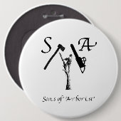 アルボリストArbアートチェーンソー 缶バッジ (正面&裏面)