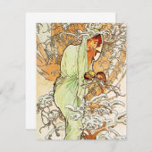 アルポンスミュシャウィンター招待状 招待状 (正面/裏面)