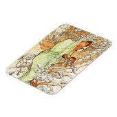 アルポンセミュシャ冬磁石 マグネット (左側)