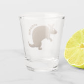 アルマおもしろいディッロhappy cartoonイラストレーション ショットグラス (裏面)