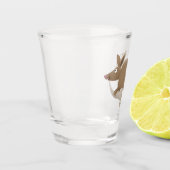 アルマおもしろいディッロhappy cartoonイラストレーション ショットグラス (左)