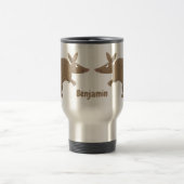 アルマおもしろいディッロhappy cartoonイラストレーション トラベルマグ (中央)