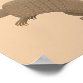 アルマおもしろいディッロhappy cartoonイラストレーション ポスター (角)