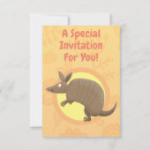 アルマおもしろいディッロhappy cartoonイラストレーション 招待状 (裏面)