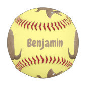 アルマおもしろいディッロhappy cartoonイラストレーション 野球ボール (正面)