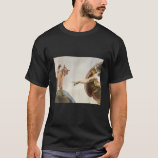 アルマゲドンなスワップ 笑える猫 神の創世記 アダムの創造 ミーム Tシャツ