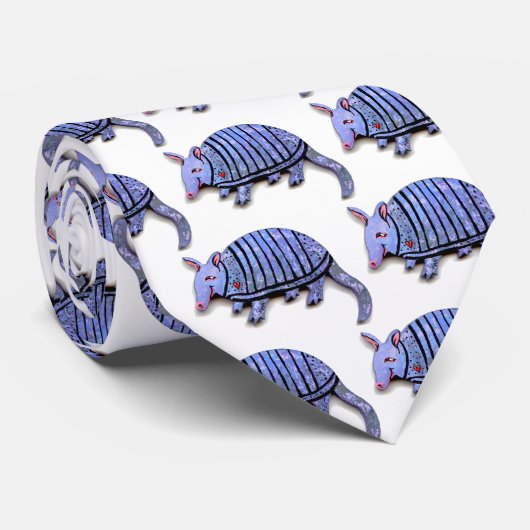 アルマジロのタイのおもしろいの芸術のかわいく幸せでユニークなアルマジロ ネクタイ (ロール)