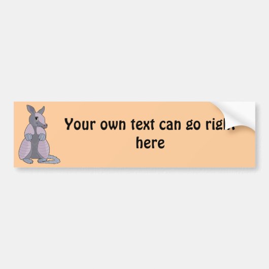 アルマジロのバンパーステッカー バンパーステッカー (正面)