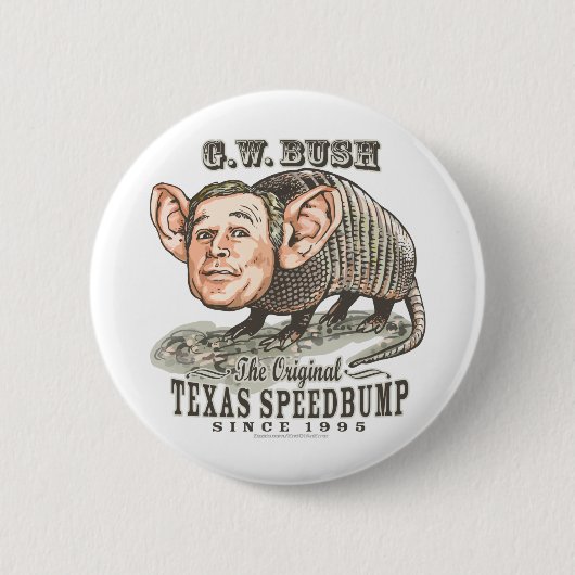 アルマジロのブッシュボタン 缶バッジ (正面)