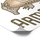 アルマジロの動物でおもしろいはいけない ポスター (角)