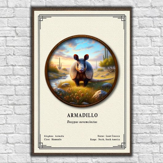 アルマジロの動物学シリーズ ポスター