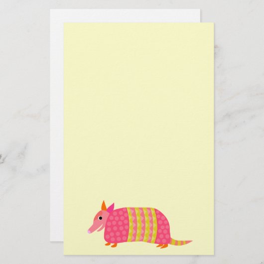 アルマジロの文房具 便箋 (正面/裏面)