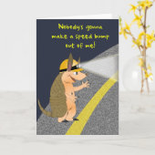 アルマジロの減速バンプの挨拶状 カード (黄色い花)