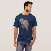 アルマジロの神秘的な動物キャラクターイラスト Tシャツ (正面フル)