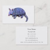 アルマジロの芸術のおもしろいのかわいく幸せでユニークなアルマジロ 名刺 (正面/裏面)