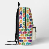アルマジロカラフルスパターン(の模様が)あるクリームアイボリー プリントバックパック (左)