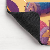 アルマジロパステルカラフルパタパーソナライズされたーン マウスパッド (コーナー)