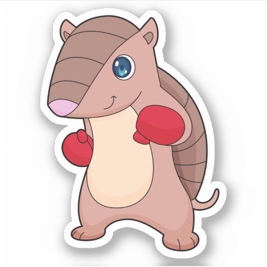 アルマジロボクシングボクサーボクシング手袋 シール (正面)