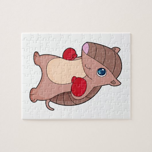 アルマジロボクシングボクサーボクシング手袋 ジグソーパズル (横)