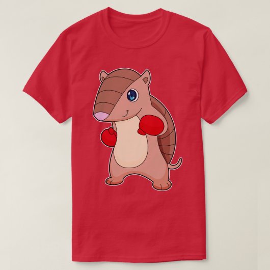 アルマジロボクシングボクサーボクシング手袋 Tシャツ (デザイン正面)
