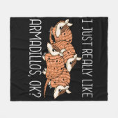 アルマジロ恋人ワイルドライフアニマルギフトArmadillo フリースブランケット (正面(横))