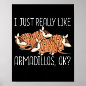 アルマジロ恋人ワイルドライフアニマルギフトArmadillo ポスター (正面)