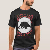 アルマジロ恋人ヴィンテージレトロスタイル動物 Tシャツ (正面)