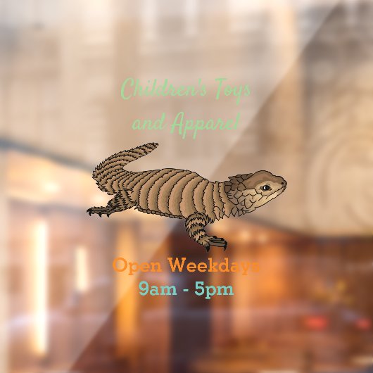 アルマジロ胴縁トカゲ漫画イラストレーション ウィンドウサイン (シート2)