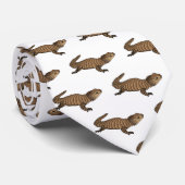 アルマジロ胴縁トカゲ漫画イラストレーション ネクタイ (ロール)